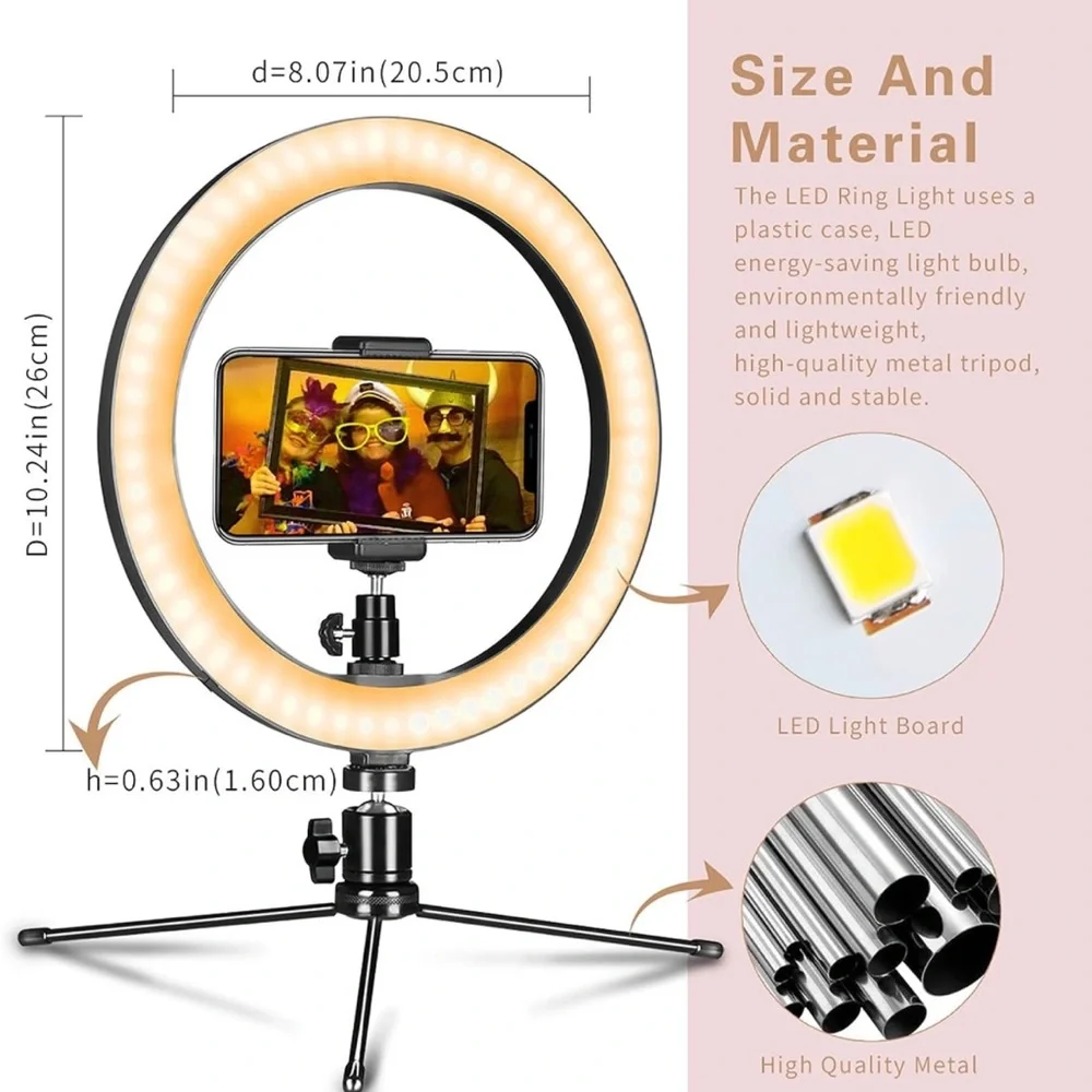 10” LED ring light